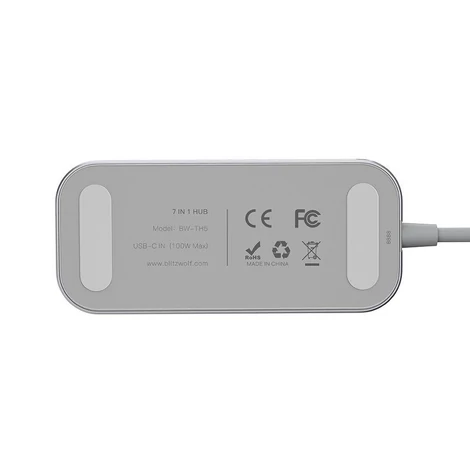 BlitzWolf BW-TH5 7in1 Hub Adapter USB-C to 3xUSB 3.0, HDMI, USB-C PD, SD, microSD