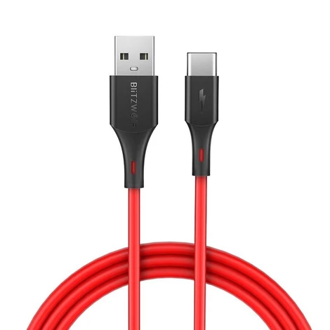 USB-C kábel BlitzWolf BW-TC14 3A 1m (piros)