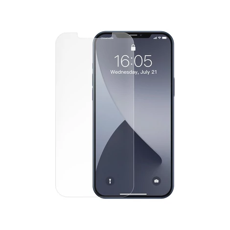Baseus edzett üveg kijelzővédő fólia 0.3mm iPhone 12/12 Pro (2020) készülékekhez (2db)
