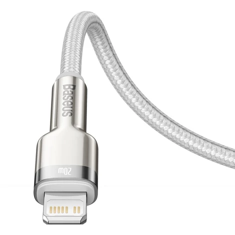 Baseus Cafule USB C - Lightning kábel, PD, 20W, 1m (fehér)