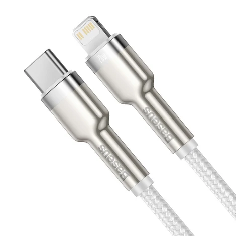 Baseus Cafule USB C - Lightning töltőkábel, PD, 20W, 2m (fehér)