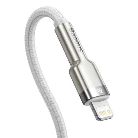 Baseus Cafule USB C - Lightning töltőkábel, PD, 20W, 2m (fehér)