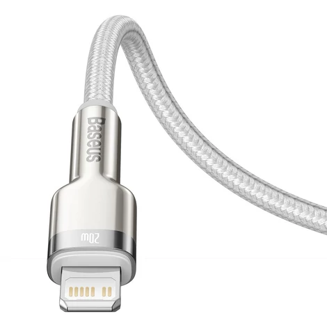 Baseus Cafule USB C - Lightning töltőkábel, PD, 20W, 2m (fehér)