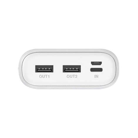 Dudao power bank 20000 mAh 2x USB / USB Type C / micro USB, 2 A, LED kijelzővel fehér (K9Pro-05)