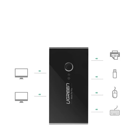 Ugreen 4x USB 3.2 Gen 1 HUB switch box elosztó fekete (US216 30768)