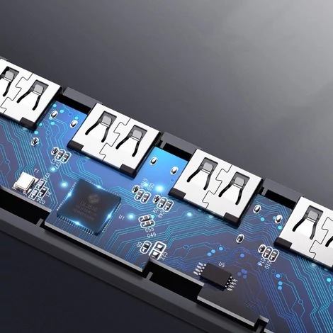 Ugreen USB - 4x USB 3.2 Gen 1 HUB, micro USB tápcsatlakozóval, szürke (CM219 70336)