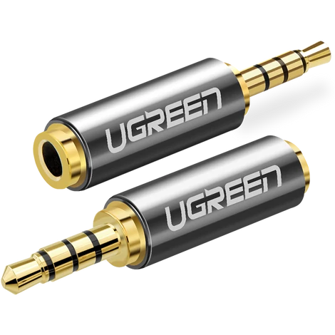 UGREEN 20501 adapter 2,5 mm-es micro jack dugó - 3,5 mm-es mini jack anya (szürke)