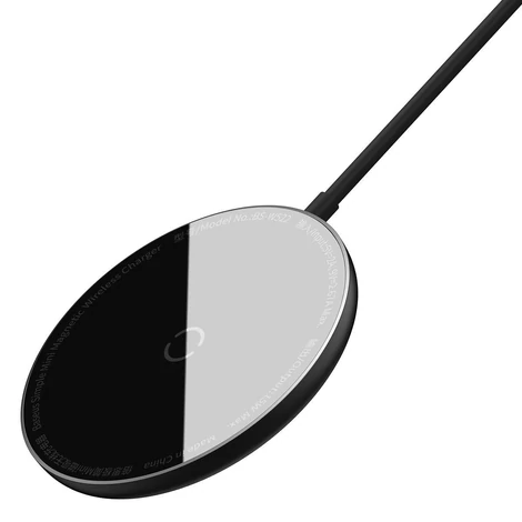 Baseus Simple Mini mágneses indukciós vezeték nélküli töltő, MagSafe, 15W (fekete)