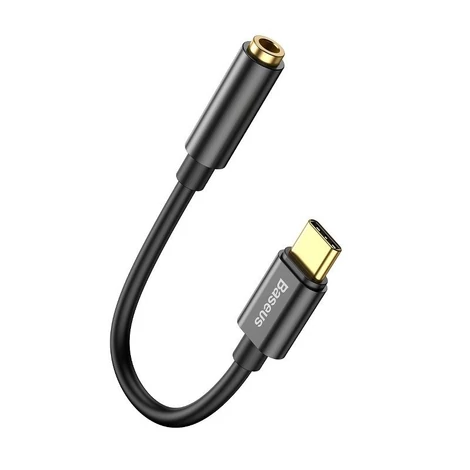 Baseus L54 audio adapter USB-C + mini jack 3,5 mm (fekete)