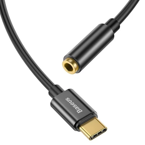 Baseus L54 audio adapter USB-C + mini jack 3,5 mm (fekete)