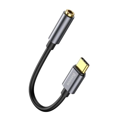 Baseus L54 audioadapter USB-C + mini jack 3,5 mm (fekete + szürke)