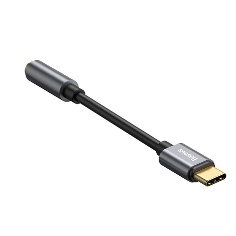 Baseus L54 audioadapter USB-C + mini jack 3,5 mm (fekete + szürke)