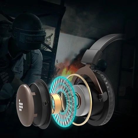 Tronsmart Sono Gaming Headset 3,5 mm-es mini jack fejhallgató mikrofonnal és távirányítóval játékosok számára, fekete (363666)