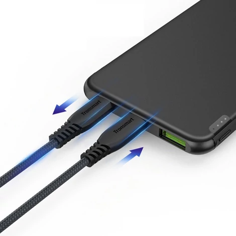 Tronsmart power bank 10000 mAh 18 W 3 A USB / USB Type C tápellátás Gyors töltés FCP AFC fekete (363477)
