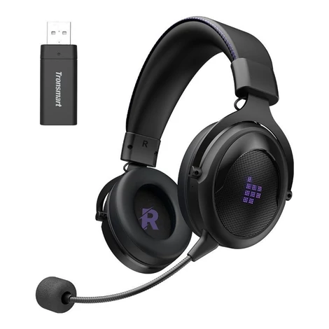Tronsmart Shadow gaming vezeték nélküli fejhallgató mikrofonnal, játékhoz, lila (372308)