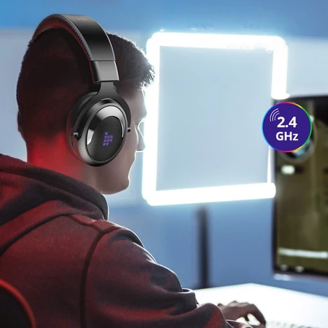 Tronsmart Shadow gaming vezeték nélküli fejhallgató mikrofonnal, játékhoz, lila (372308)