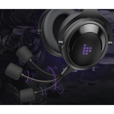 Tronsmart Shadow gaming vezeték nélküli fejhallgató mikrofonnal, játékhoz, lila (372308)