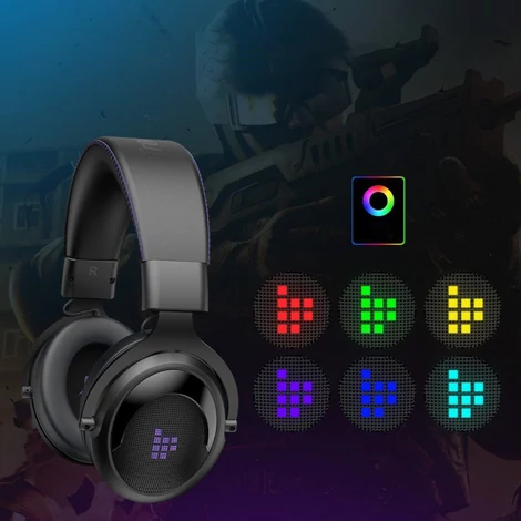 Tronsmart Shadow gaming vezeték nélküli fejhallgató mikrofonnal, játékhoz, lila (372308)