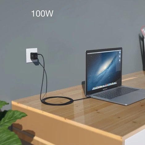 Choetech gyorstöltő kábel USB Type C - USB Type C 3.1 Gen 2 100W Power Delivery, 2m, fekete (XCC-1007)