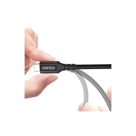Choetech gyorstöltő kábel USB Type C - USB Type C 3.1 Gen 2 100W Power Delivery, 2m, fekete (XCC-1007)