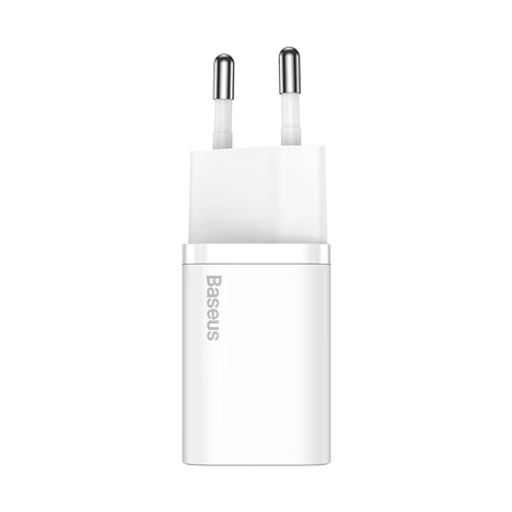 Baseus Super Si gyorstöltő 1C 20W, USB-C-Lightning kábellel, 1m (fehér)