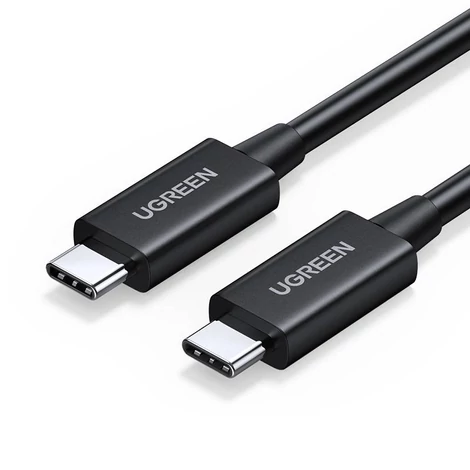 USB-C - USB-C kábel UGREEN US501, Gen3, 100 W, 8K, 0,8 m (fekete)
