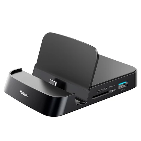 Baseus Mate USB Type-C hub asztali dokkolóállomás, állvány mobiltelefonhoz