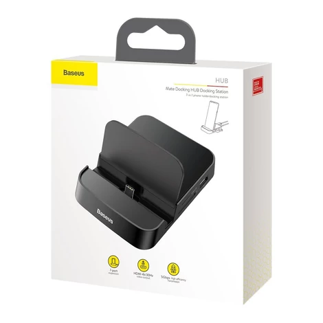 Baseus Mate USB Type-C hub asztali dokkolóállomás, állvány mobiltelefonhoz