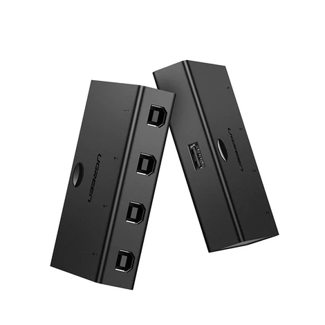 UGREEN Switch Adapter 4in1 USB 2.0 (fekete)