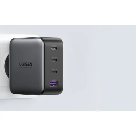 UGREEN CD226 fali töltő, USB QC3.0, 3x USB-C, 100 W, PD (fekete)