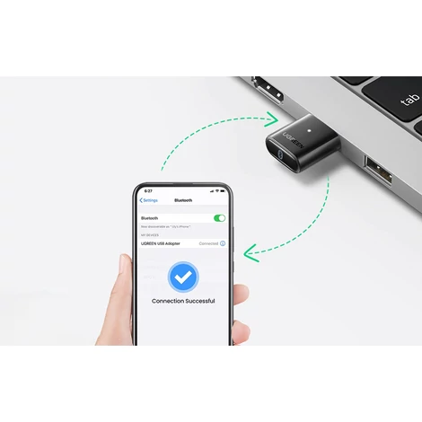 UGREEN CM390 Bluetooth 5.0 USB adapter PC-hez (fekete)