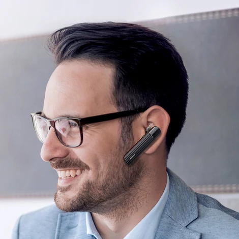 Joyroom Headset Single vezeték nélküli Bluetooth 5.0 fülhallgató autóhoz, fehér (JR-B01)