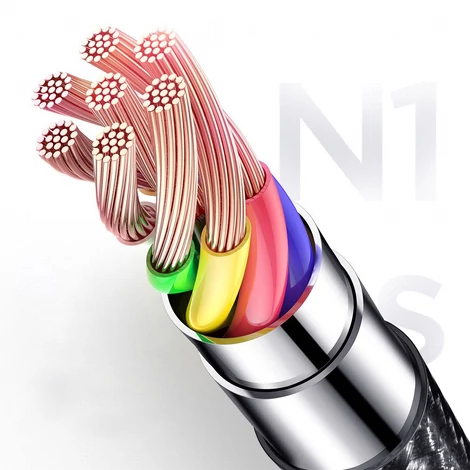 Joyroom USB - Lightning kábel, 3 A, 1 m, fekete (S-1030N1)