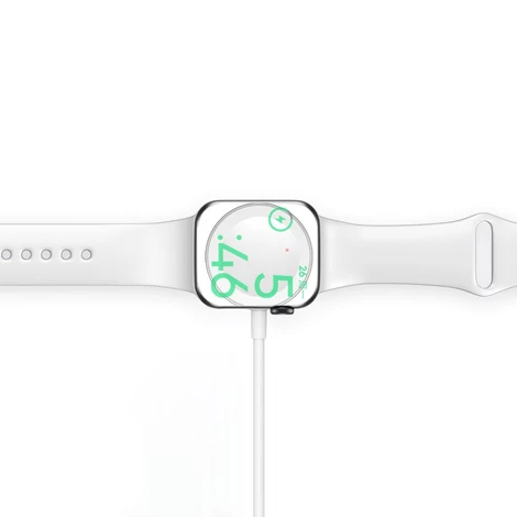 Joyroom 2in1 vezeték nélküli Qi töltő Apple Watch-hoz / USB - Lightning kábel 1,5 m, fehér (S-IW002S)