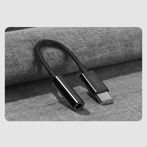 Joyroom 3,5 mm-es mini jack - USB-C audio adapter, fekete (SH-C1)