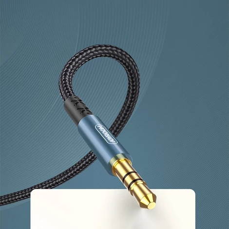 Joyroom sztereó audio AUX kábel 3,5 mm mini jack, 1 m, fekete (SY-10A1)