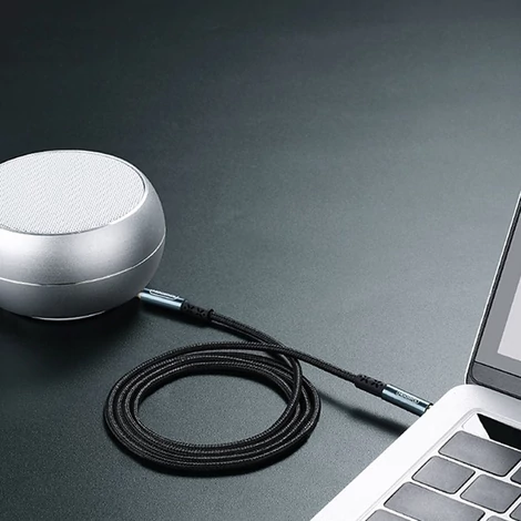 Joyroom sztereó audio AUX kábel 3,5 mm mini jack, 2 m, fekete (SY-20A1)