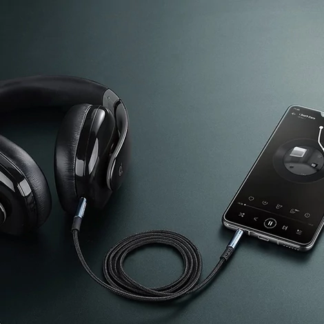 Joyroom sztereó audio AUX kábel 3,5 mm mini jack, 2 m, fekete (SY-20A1)