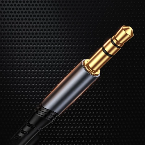 Joyroom sztereó audio AUX kábel 3,5 mm mini jack - Lightning iPhone-hoz, iPad-hez, 2 m, fekete (SY-A02-2m)