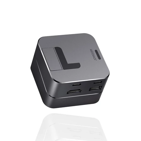 Joyroom multifunkcionális Hub USB Type C - USB 3.0 / RJ45 / HDMI / USB Type C / Thunderbolt MacBook Pro-hoz, szürke (S-H121-Gray)