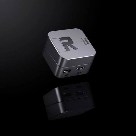 Joyroom multifunkcionális Hub USB Type C - USB 3.0 / RJ45 / HDMI / USB Type C / Thunderbolt MacBook Pro-hoz, szürke (S-H121-Gray)