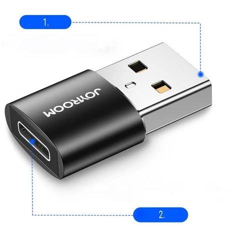 Joyroom adapter USB Type C - USB, fekete (S-H152-Black)