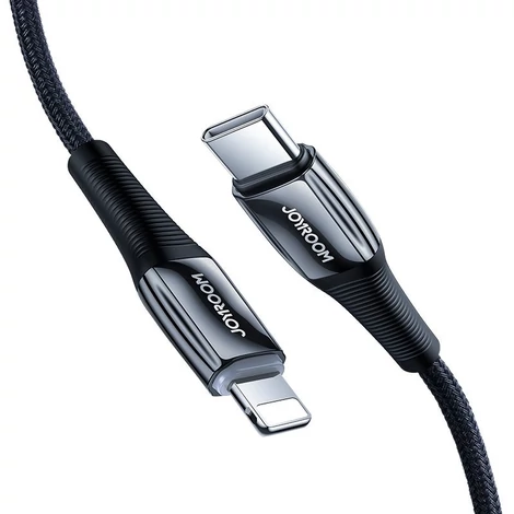 Joyroom USB Type C - Lightning kábel, Power Delivery, 20W, 2.4A, 1.2m, fekete (S-1224K2-Black)