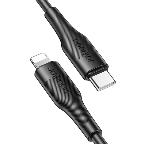 Joyroom USB Type C - Lightning kábel, Power Delivery, 20W, 2.4A, 0.25m, fekete (S-02524M3-Black)