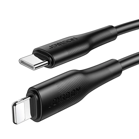 Joyroom USB Type C - Lightning kábel, Power Delivery, 20W, 2.4A, 0.25m, fekete (S-02524M3-Black)
