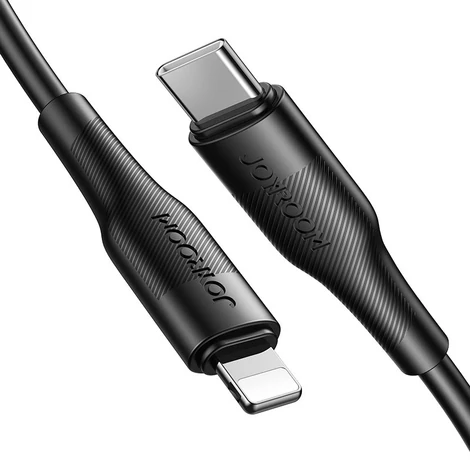 Joyroom USB Type C - Lightning kábel, Power Delivery, 20W, 2.4A, 0.25m, fekete (S-02524M3-Black)