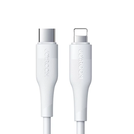 Joyroom USB Type C - Lightning kábel, Power Delivery, 20W, 2.4A, 0.25m, fehér (S-02524M3 White)