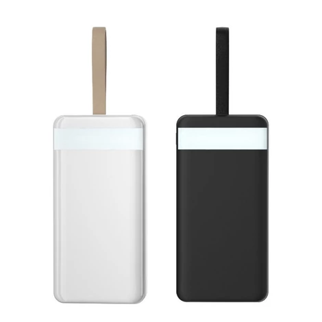 Dudao power bank, 30000 mAh, 3x USB LED lámpával, fekete (K8s+black)