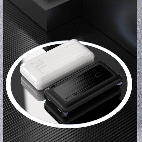 Dudao power bank, 20000 mAh, Power Delivery, 20 W, Quick Charge 3.0, 2x USB / USB Type C, fekete (K12PQ+black)