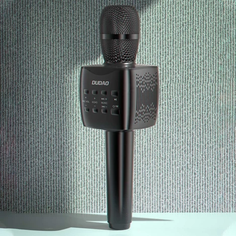 Dudao vezeték nélküli karaoke mikrofon, Bluetooth 5.0, fekete (Y16S)
